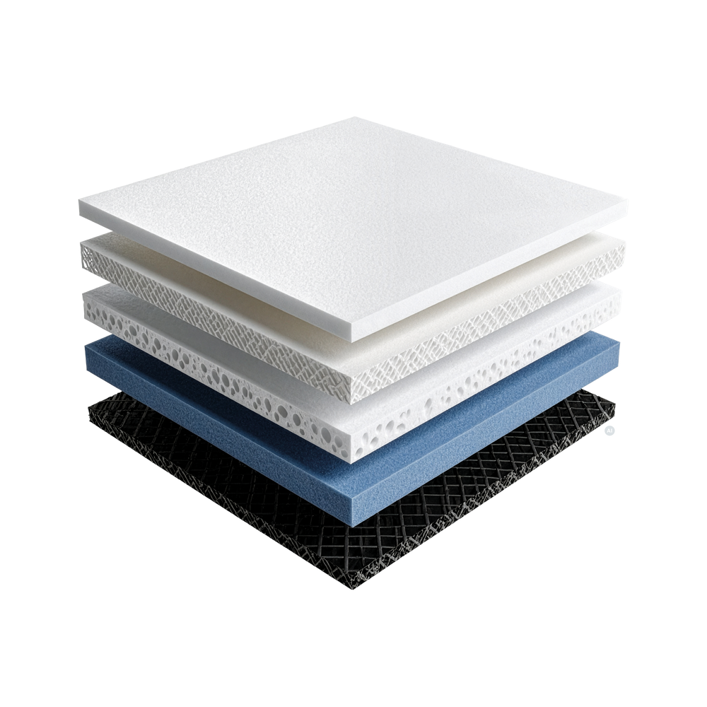 BEKO Technologies CLEARPOINT 3eco 5-layer filtration media structural 3D schematic diagram